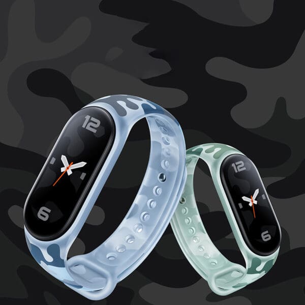 Fluorescent Camouflage Silicone Strap for Xiaomi Mi Band 7/6/5 - Image 5