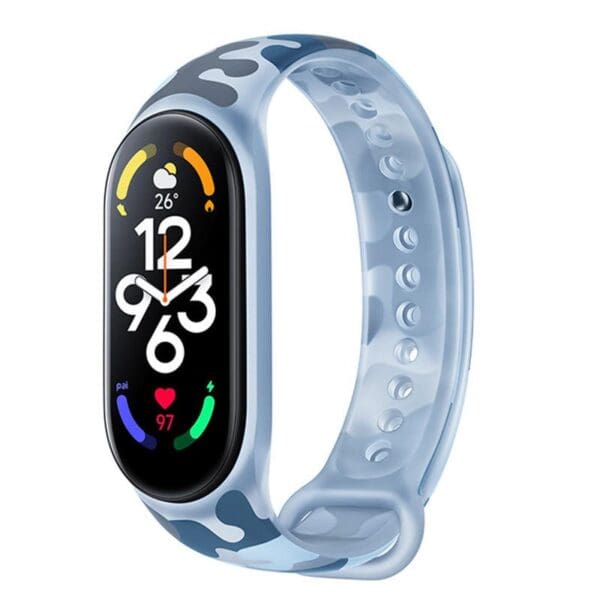 Fluorescent Camouflage Silicone Strap for Xiaomi Mi Band 7/6/5