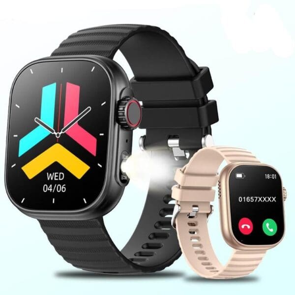 Smart Watch with LED Flashlight and 100+ Sport Modes