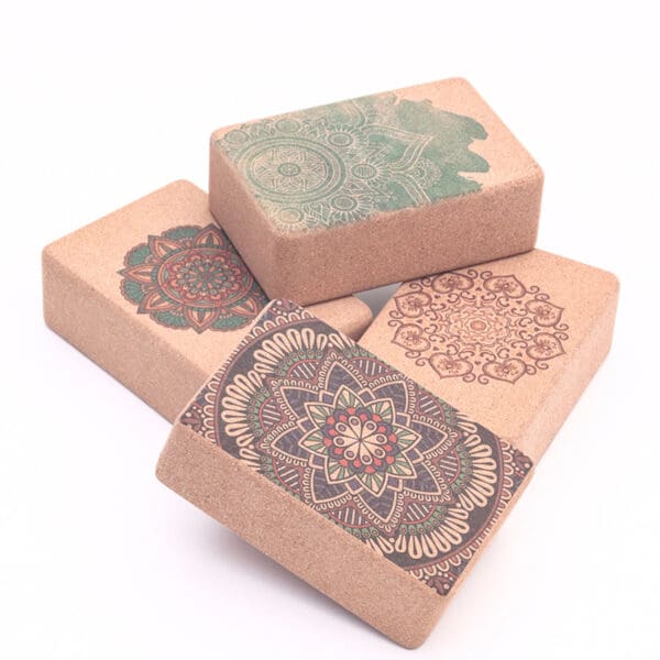 Bohemian Cork Yoga Blocks - Image 4