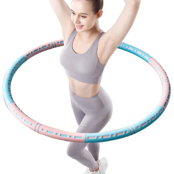 Detachable Stainless Steel Fitness Yoga Hoop for Home Workout - Image 3