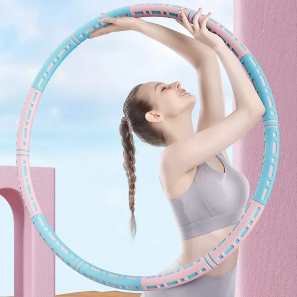 Detachable Stainless Steel Fitness Yoga Hoop for Home Workout