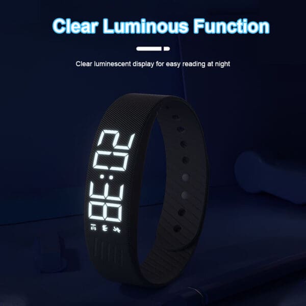 Smart Sports Bracelet with Vibrating Alarm Clock & Pedometer - Image 3