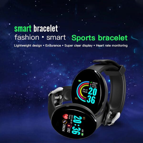 Smartwatch Round Fitness Tracker with Heart Rate Monitor - Image 5