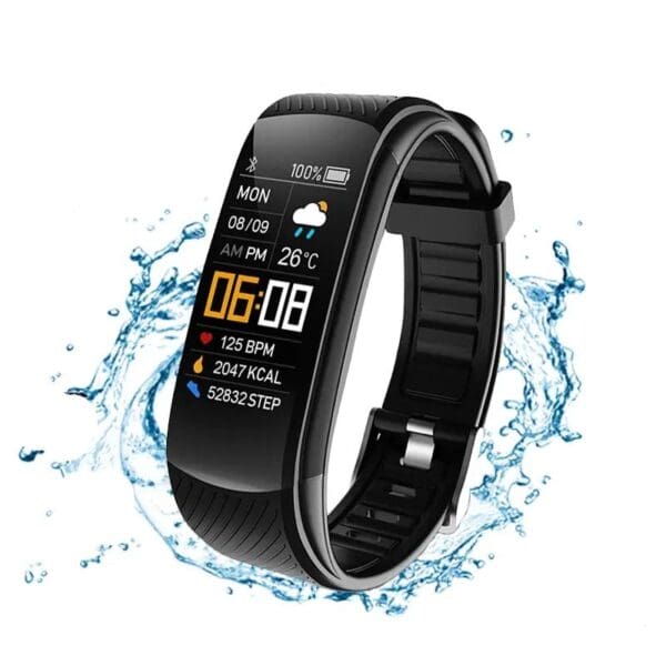 Smart Fitness Watch with Heart Rate Monitor and Weather Features