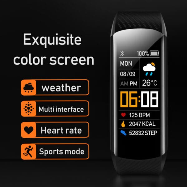 Smart Fitness Watch with Heart Rate Monitor and Weather Features - Image 3