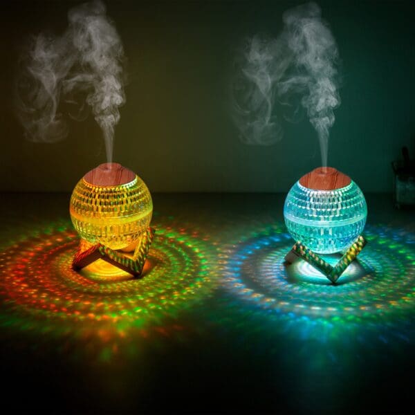 350ml Crystal Ball USB Air Humidifier with Colorful LED Light - Image 3