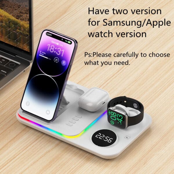 30W 5-in-1 Wireless Charger Stand for Samsung Watch - Image 3