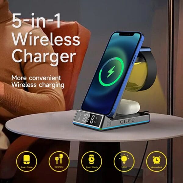 15W 5-in-1 Wireless Charger Stand - Image 3