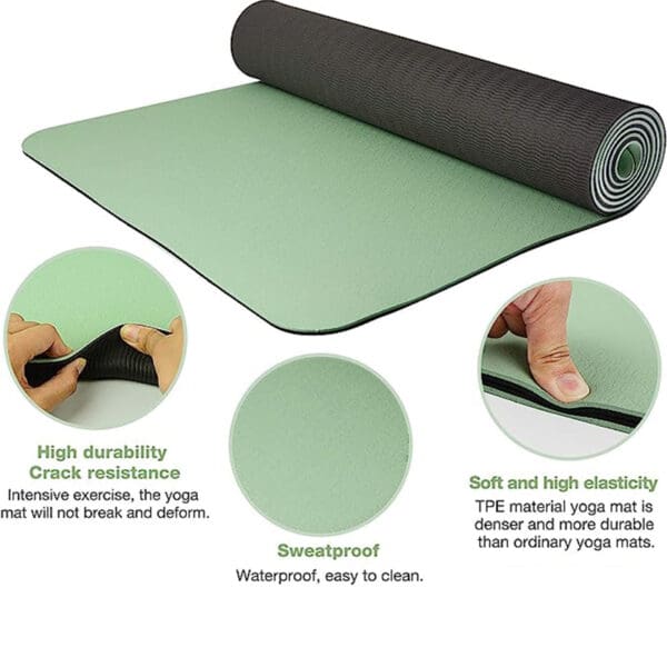 Ultimate Two-Color Non-Slip TPE Yoga Mat - Image 4