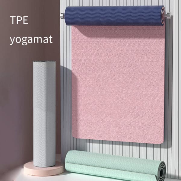 Double-Sided Non-Slip Eco-Friendly Yoga Mat with Strap - Image 2