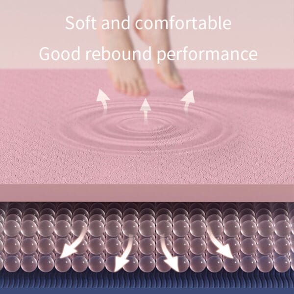 Double-Sided Non-Slip Eco-Friendly Yoga Mat with Strap - Image 6